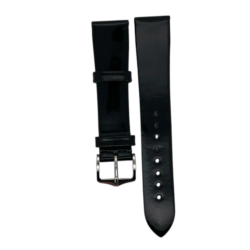 CORREA RELOJ HIRSCH PATENT LEATHER M HEBILLA PLATEADA 18MM - 1