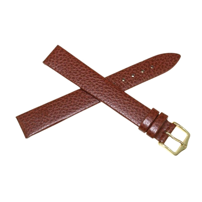 CORREA RELOJ HIRSCH DAKOTA L HEBILLA DORADA MARRON CLARO - 1
