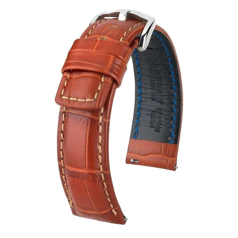 CORREA RELOJ HIRSCH GRAND DUKE L R AL AGUA 18MM MARRON CLARO - 1