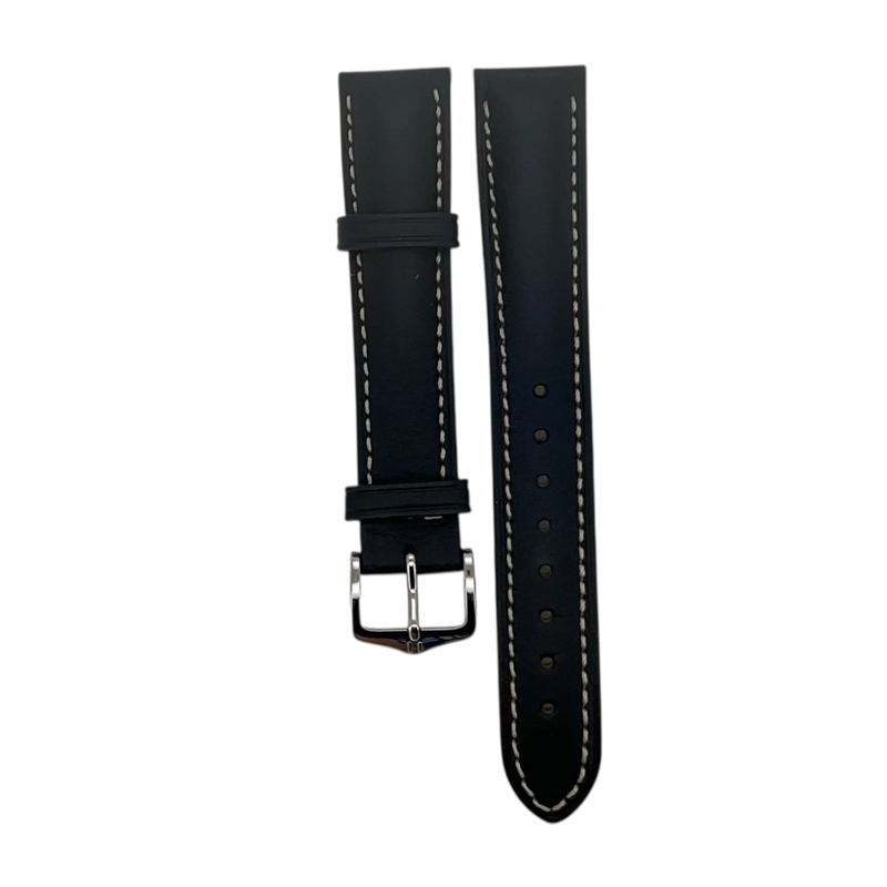 CORREA RELOJ HIRSCH HEAVY CALF L HEBILLA PLATA 18MM - 1