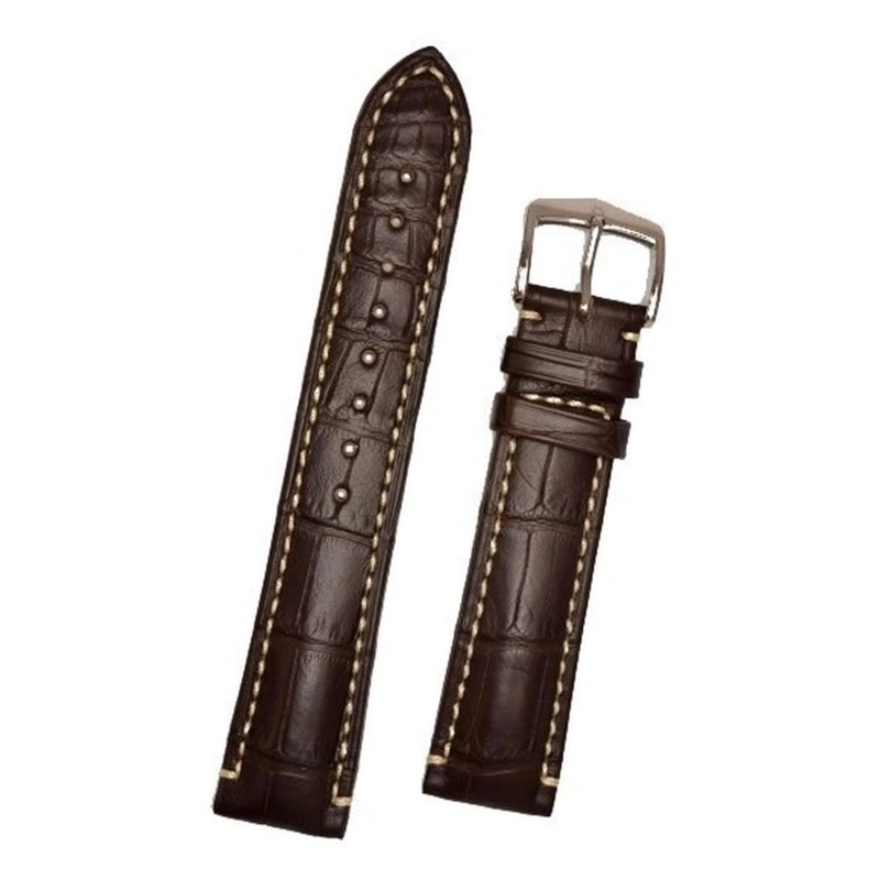 CORREA RELOJ HIRSCH PROFESSIONAL L HEBILLA PLATA 18MM MARRON - 1
