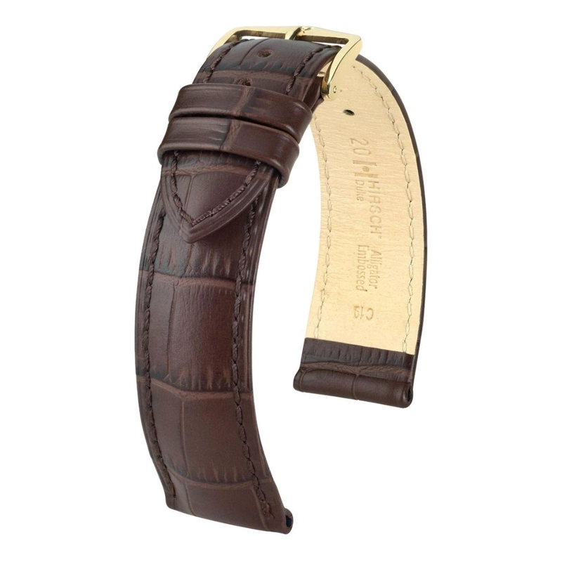 CORREA RELOJ HIRSCH DUKE L MARRON 16MM BOLETA - 1