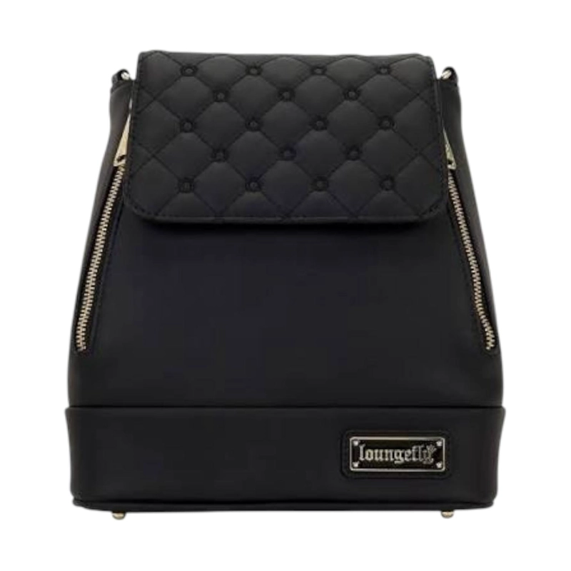 MOCHILA LOUNGEFLY THE LILLY NEGRA CONVERTIBLE MINI Y BANDOLERA - 1