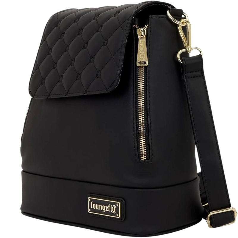 MOCHILA LOUNGEFLY THE LILLY NEGRA CONVERTIBLE MINI Y BANDOLERA - 3
