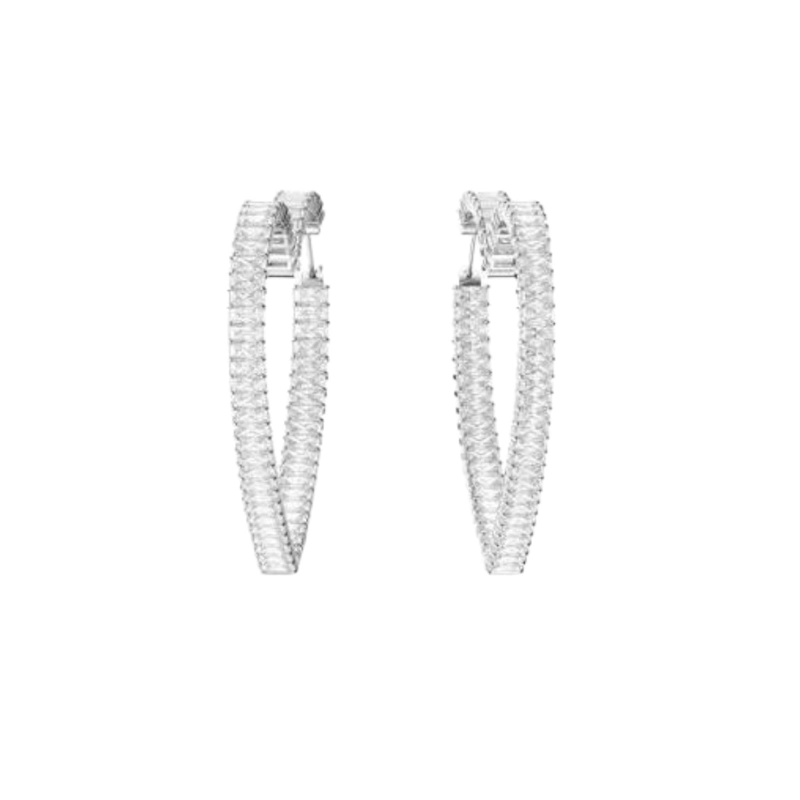 AROS SWAROVSKI MUJER MATRIX HOOP EARRINGS HEART LARGE 5647591 - 2