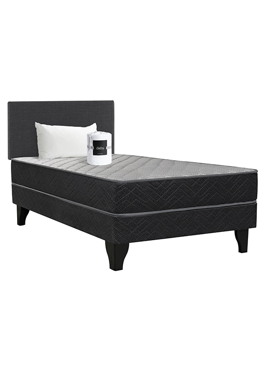 CAMA EUROPEA ZENIT 1,5 PLAZAS + RESPALDO + SABANAS + ALMOHADA 50 X 70 CM - 1