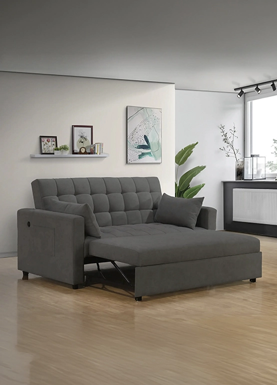 SOFA CAMA LORENZO  GRIS OSCURO - 4