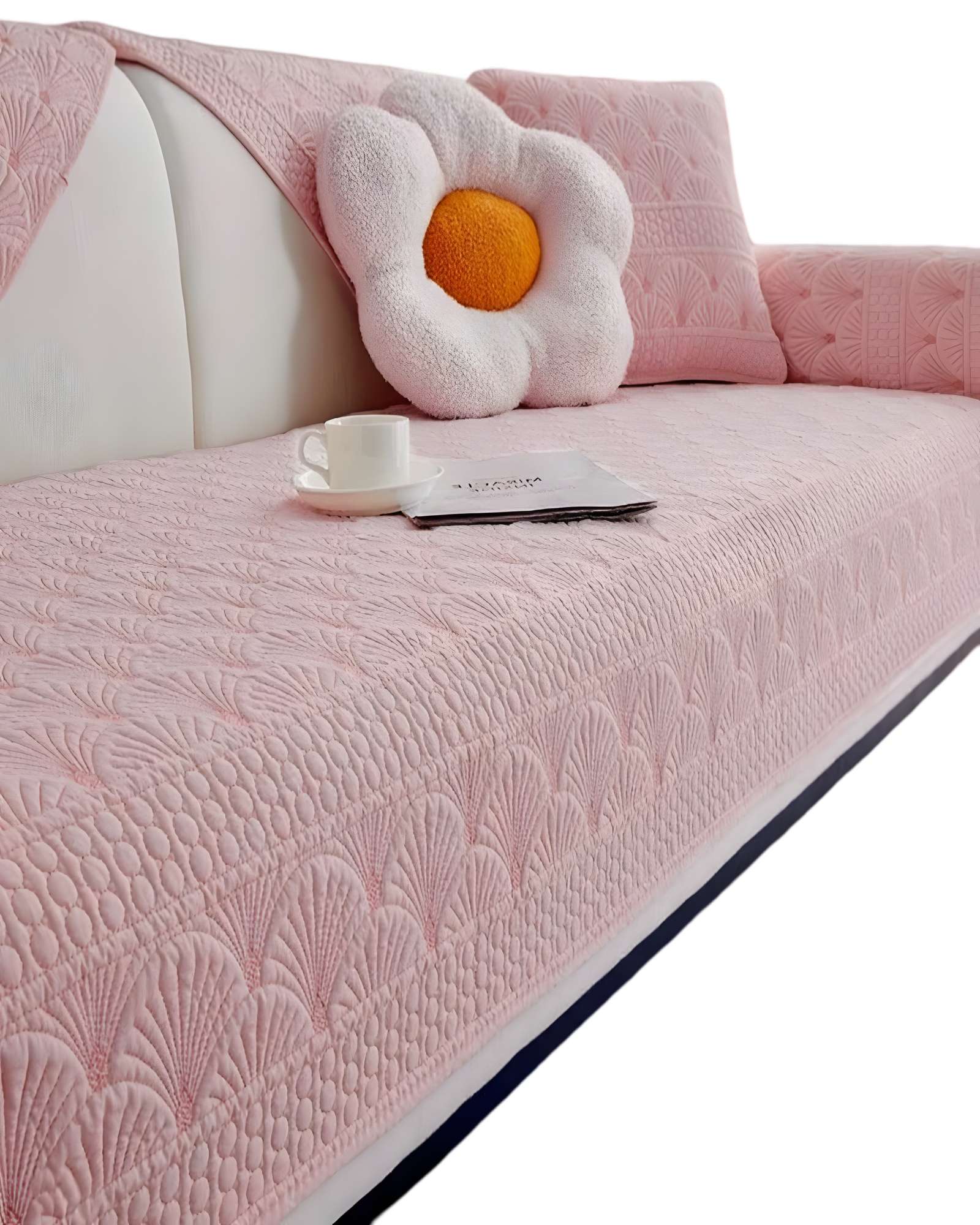 FUNDAS MAT PARA SOFA CON DISEÑO SIN COJINES ROSA - 2