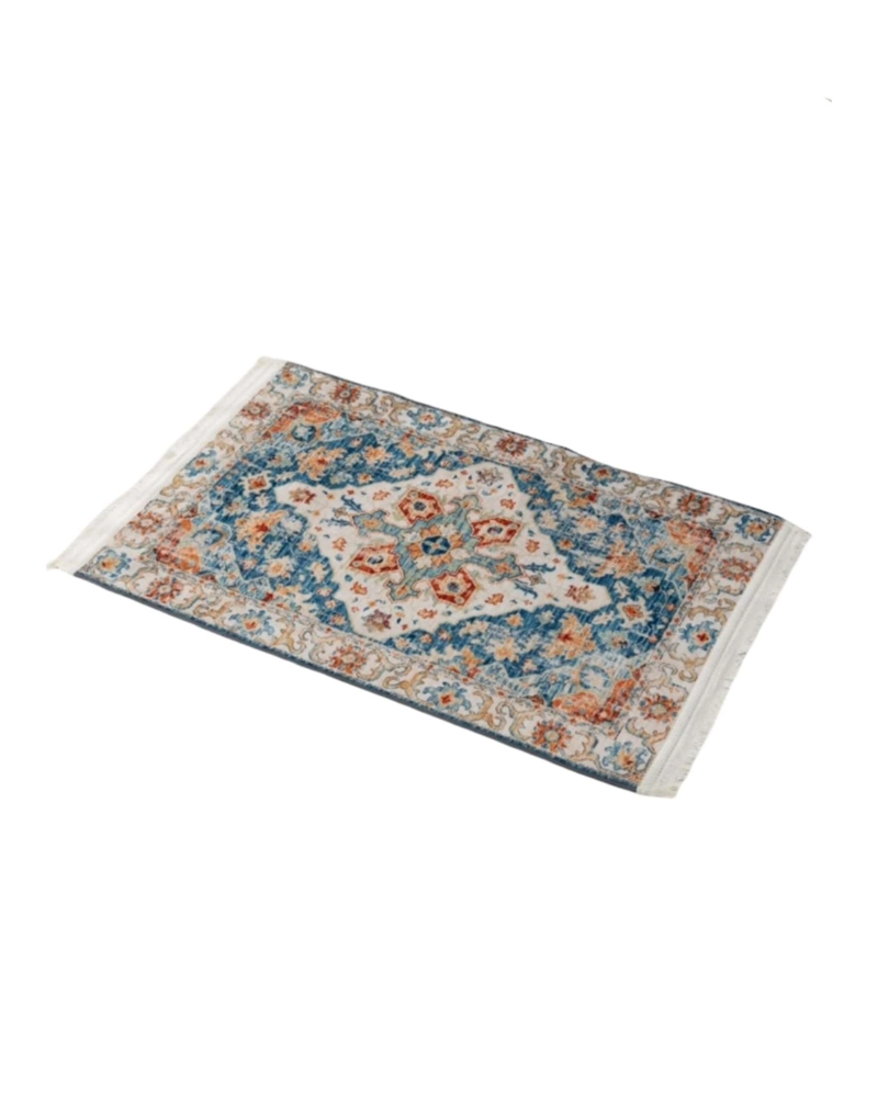 ALFOMBRA DECORATIVA PERSA VINTAGE 80X120 CON FLECOS - 6