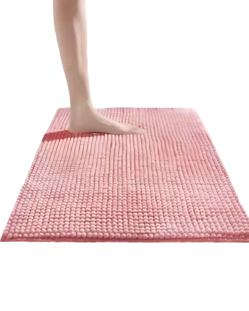 ALFOMBRA DE BAÑO ROSADO DELGADA 40X60 CM - 1
