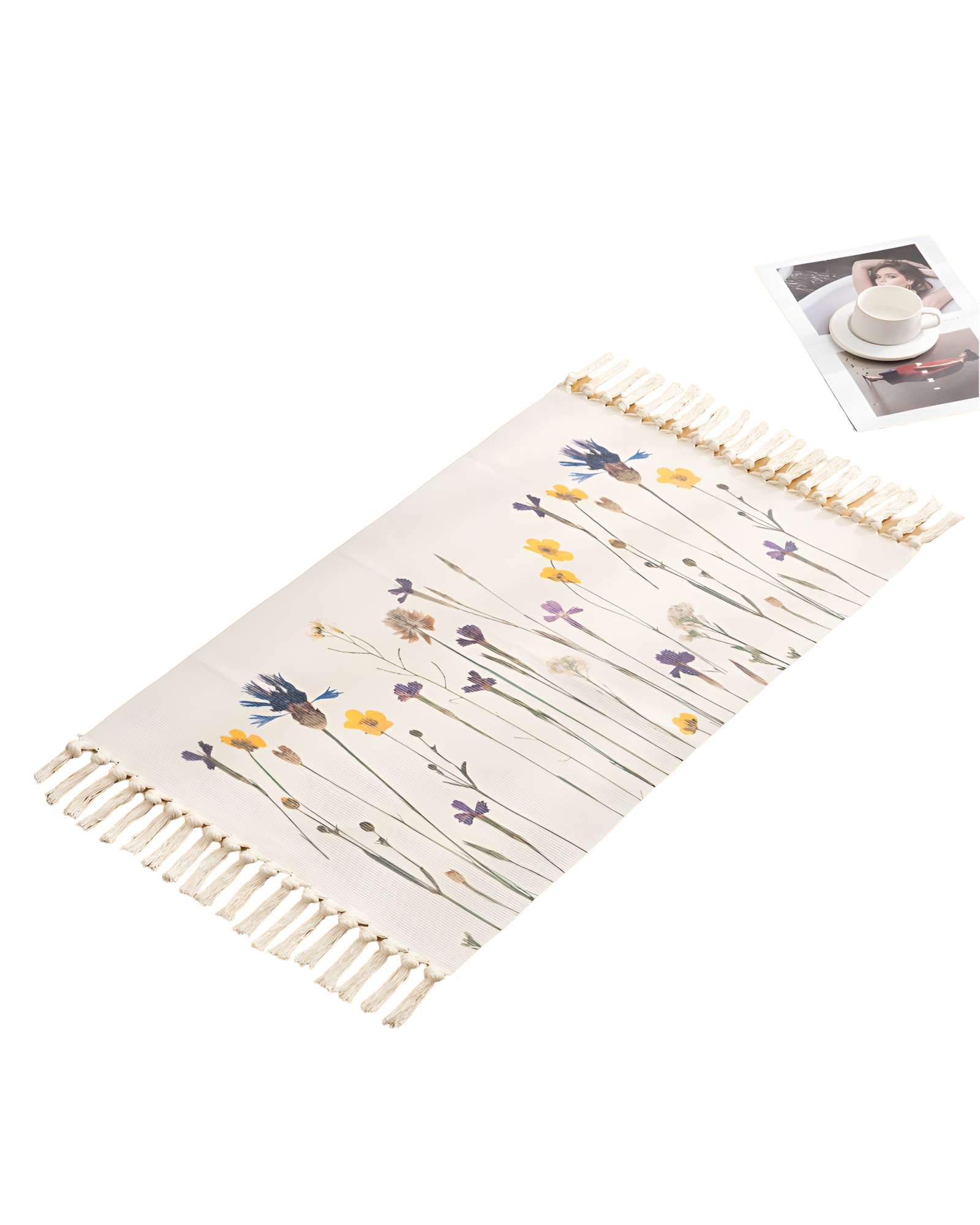 JUEGO DE 2 ALFOMBRAS DE LINO 60X90 CM PARA BAJADA DE CAMA - 1