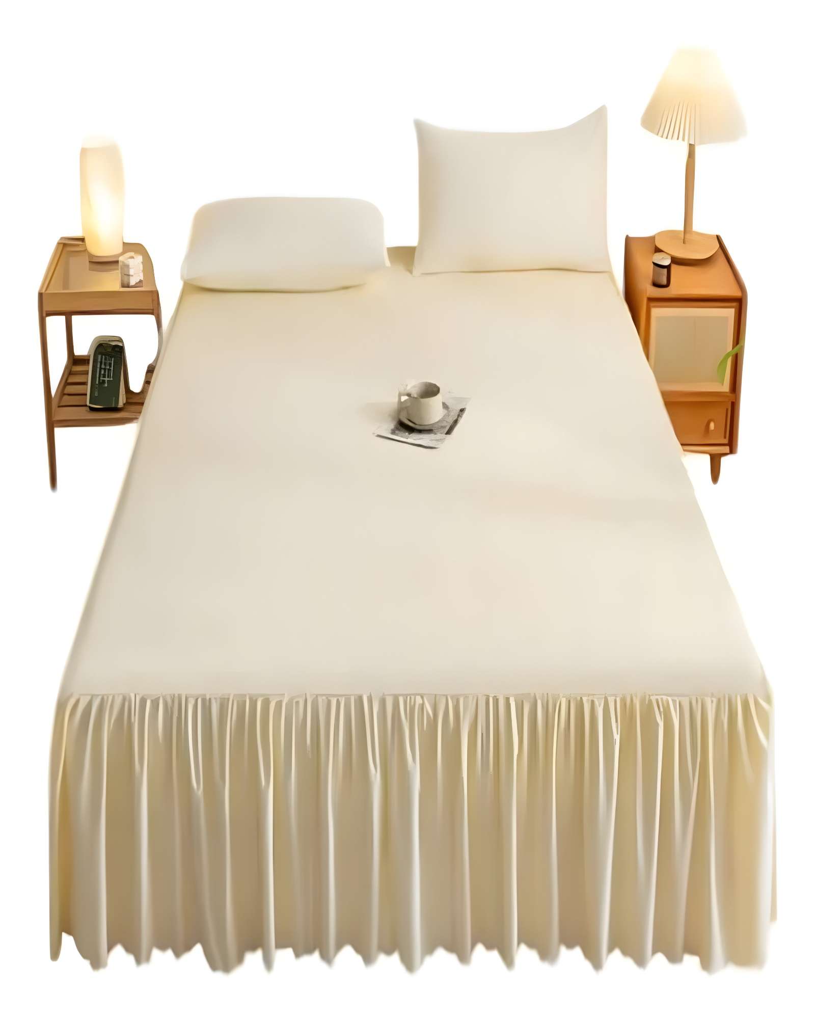 FALDON DE CAMA SIN FUNDA KING BEIGE - 1