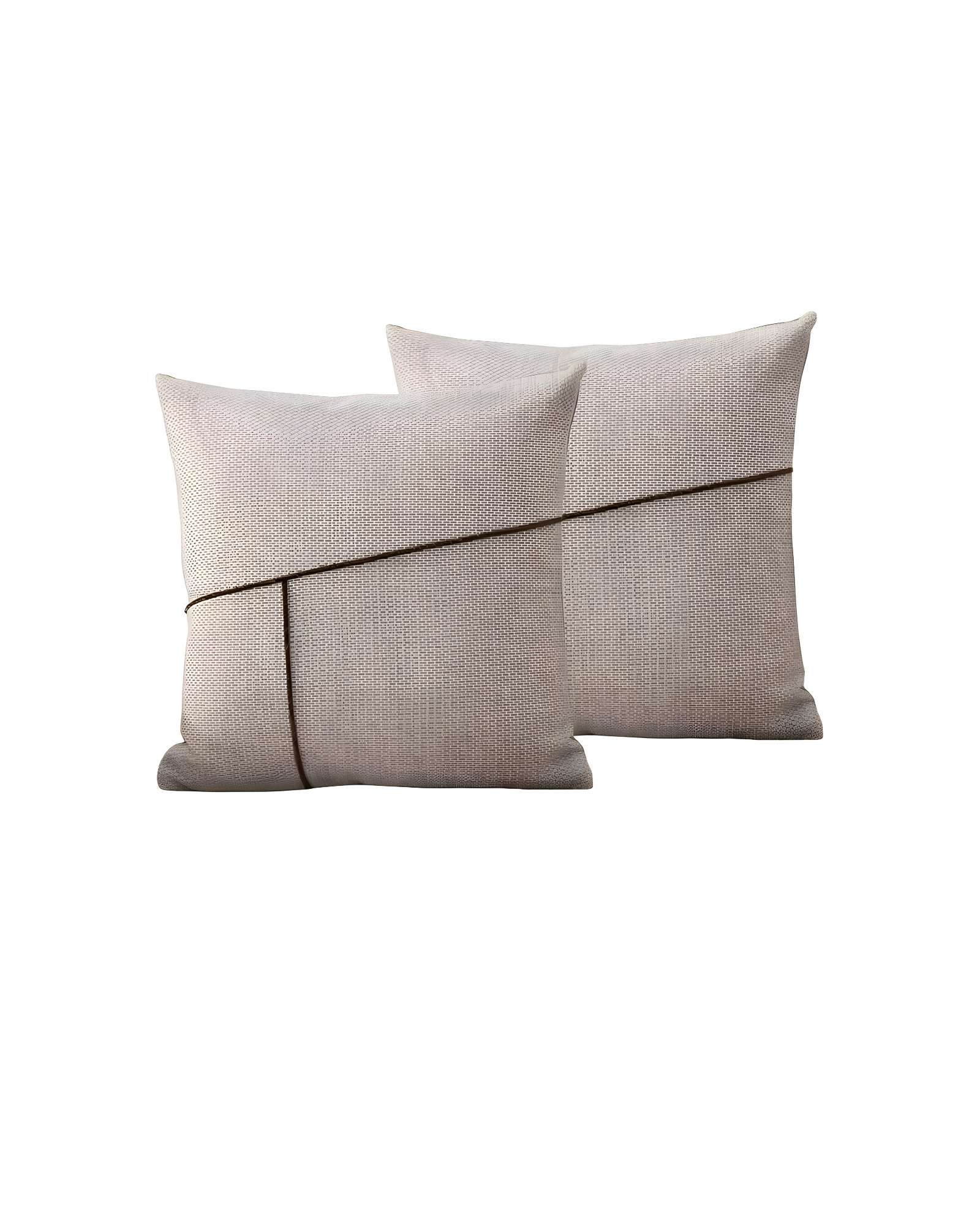 PACK DE 2 FUNDAS CHENILLE CON LINEAS GRIS - 2