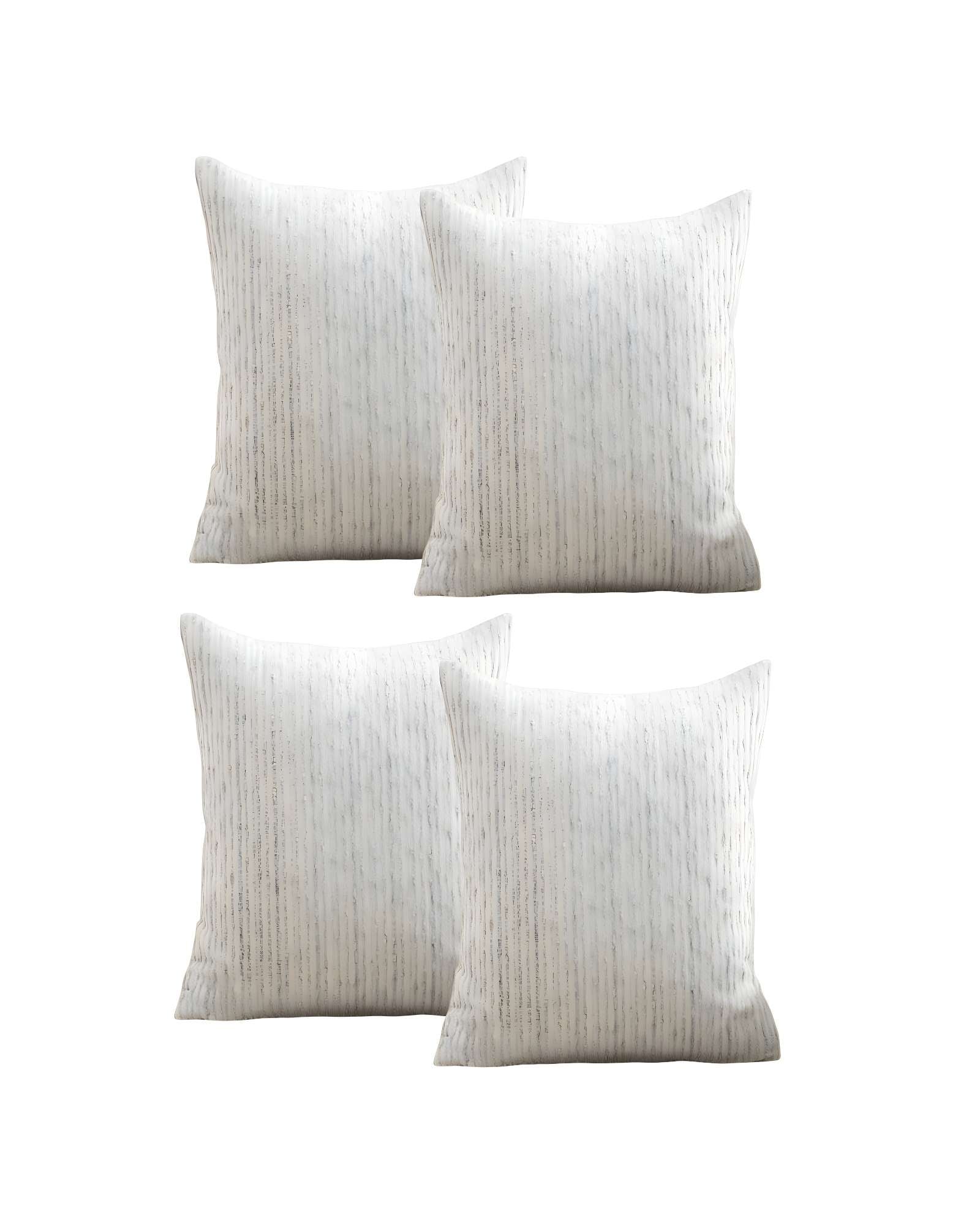 PACK DE 4 FUNDAS DE COJIN CHENILLE LINEA GRIS - 2