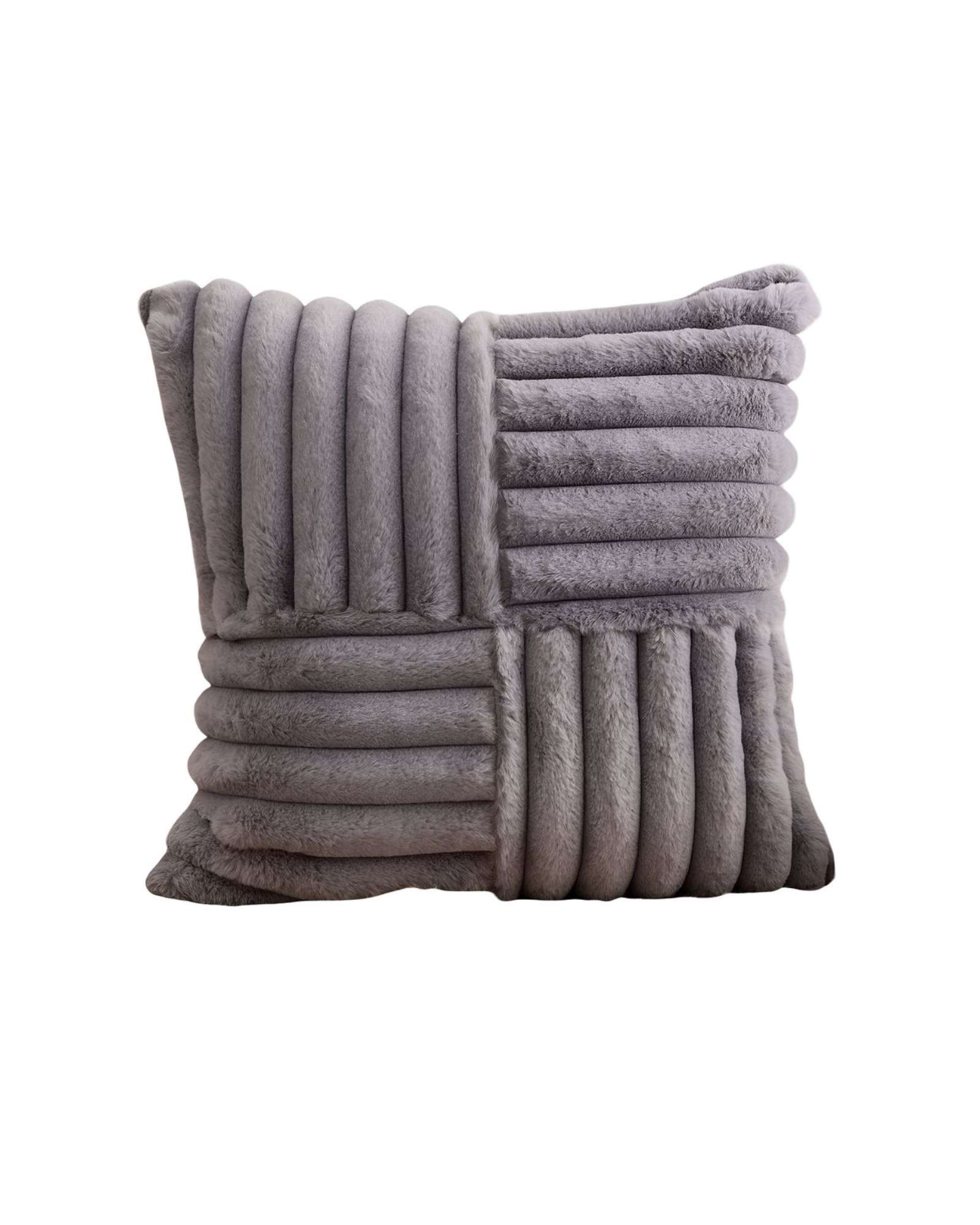 PACK DE 2 FUNDAS PELUDA EMPALMADA MORADO - 1