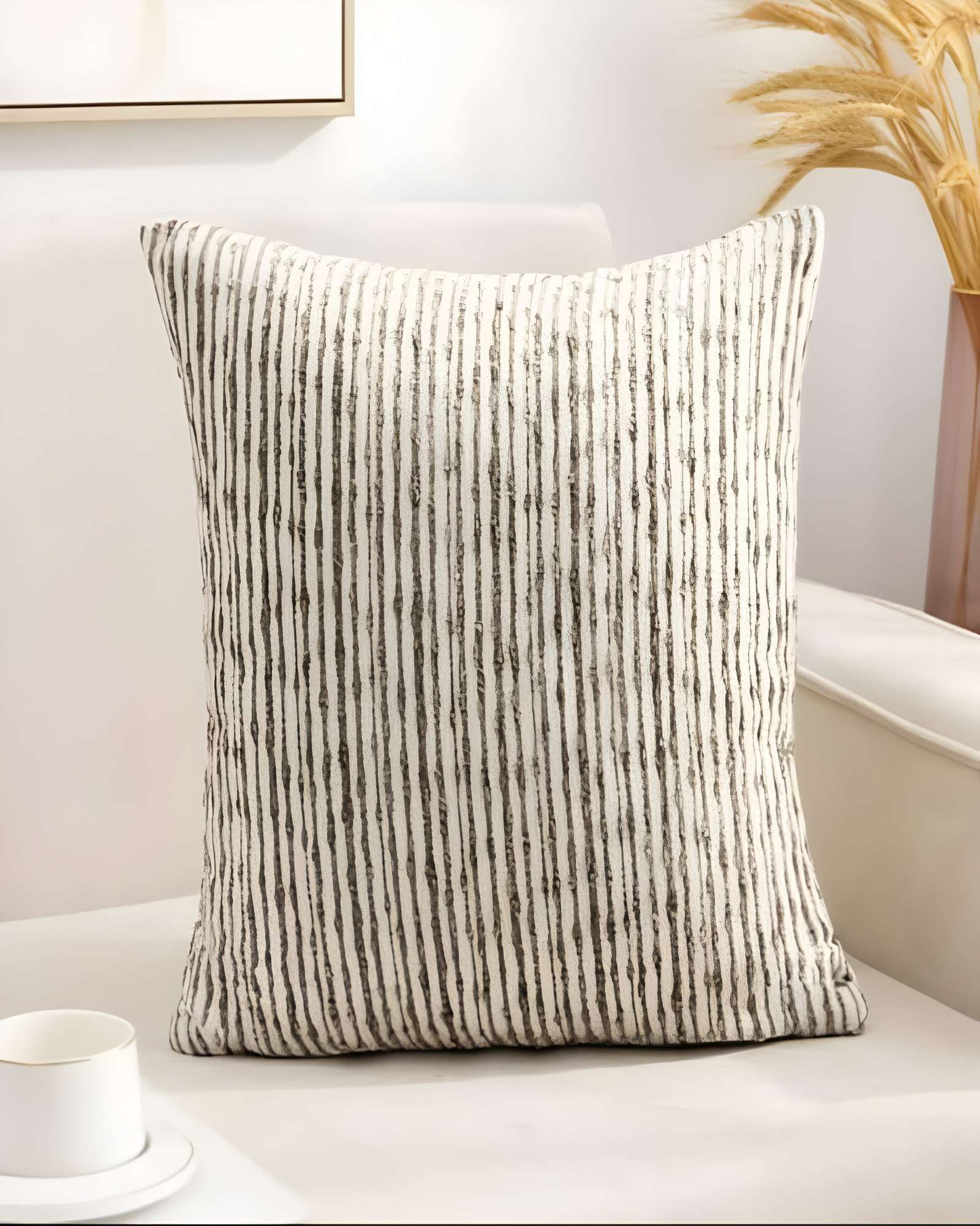PACK DE 4 FUNDAS DE COJIN CHENILLE LINEA BEIGE - 3