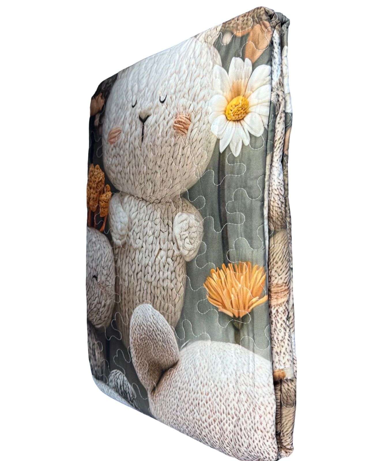 CUBRECAMA QUILT PRIMAVERA VERANO INFANTIL OSO VERDE - 4