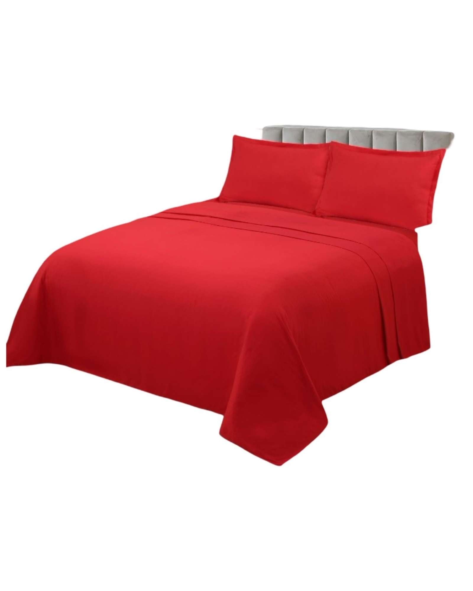 JUEGO DE SABANAS DE GENERO KING ROJO - 2