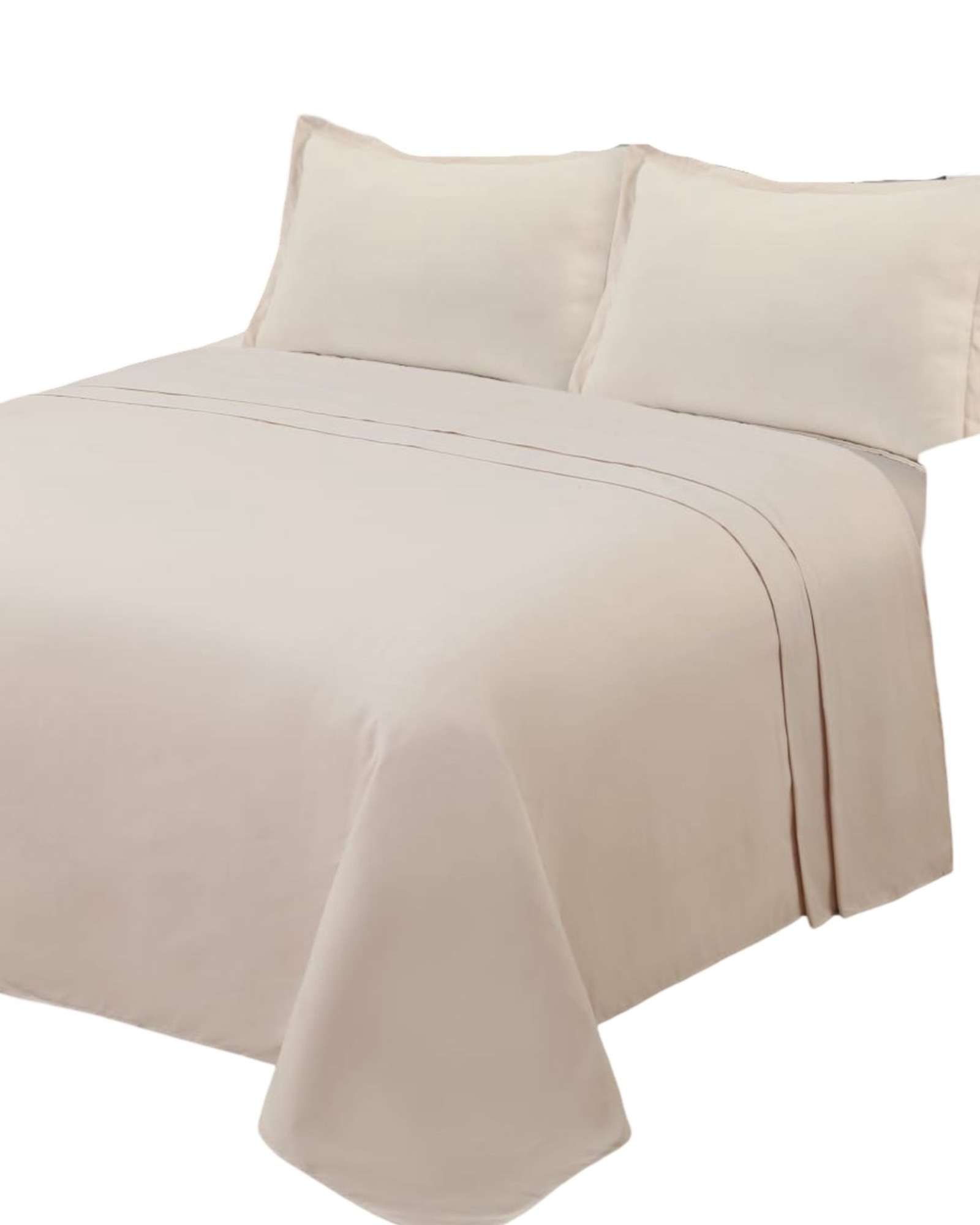 JUEGO DE SABANAS DE GENERO KING BEIGE - 1