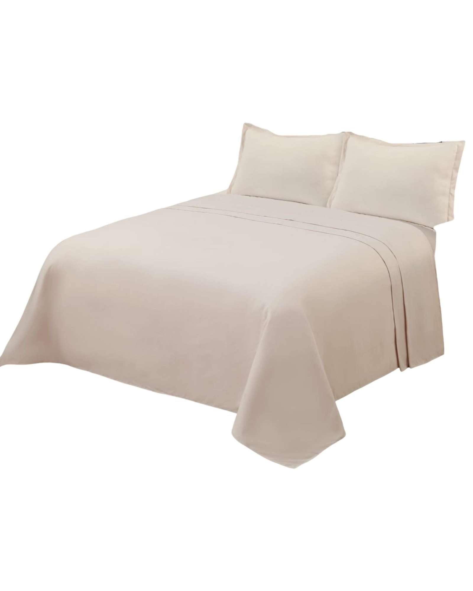 JUEGO DE SABANAS DE GENERO KING BEIGE - 2