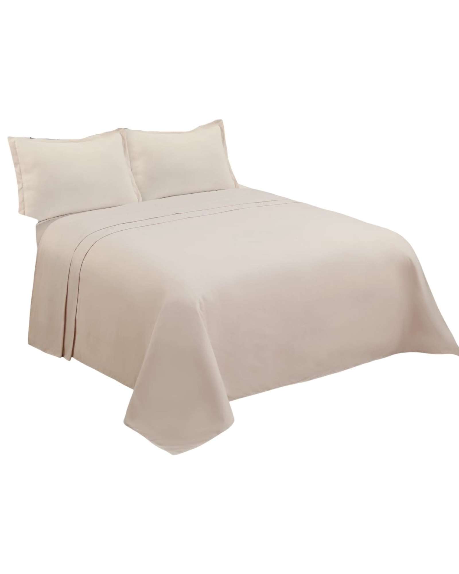 JUEGO DE SABANAS DE GENERO KING BEIGE - 3