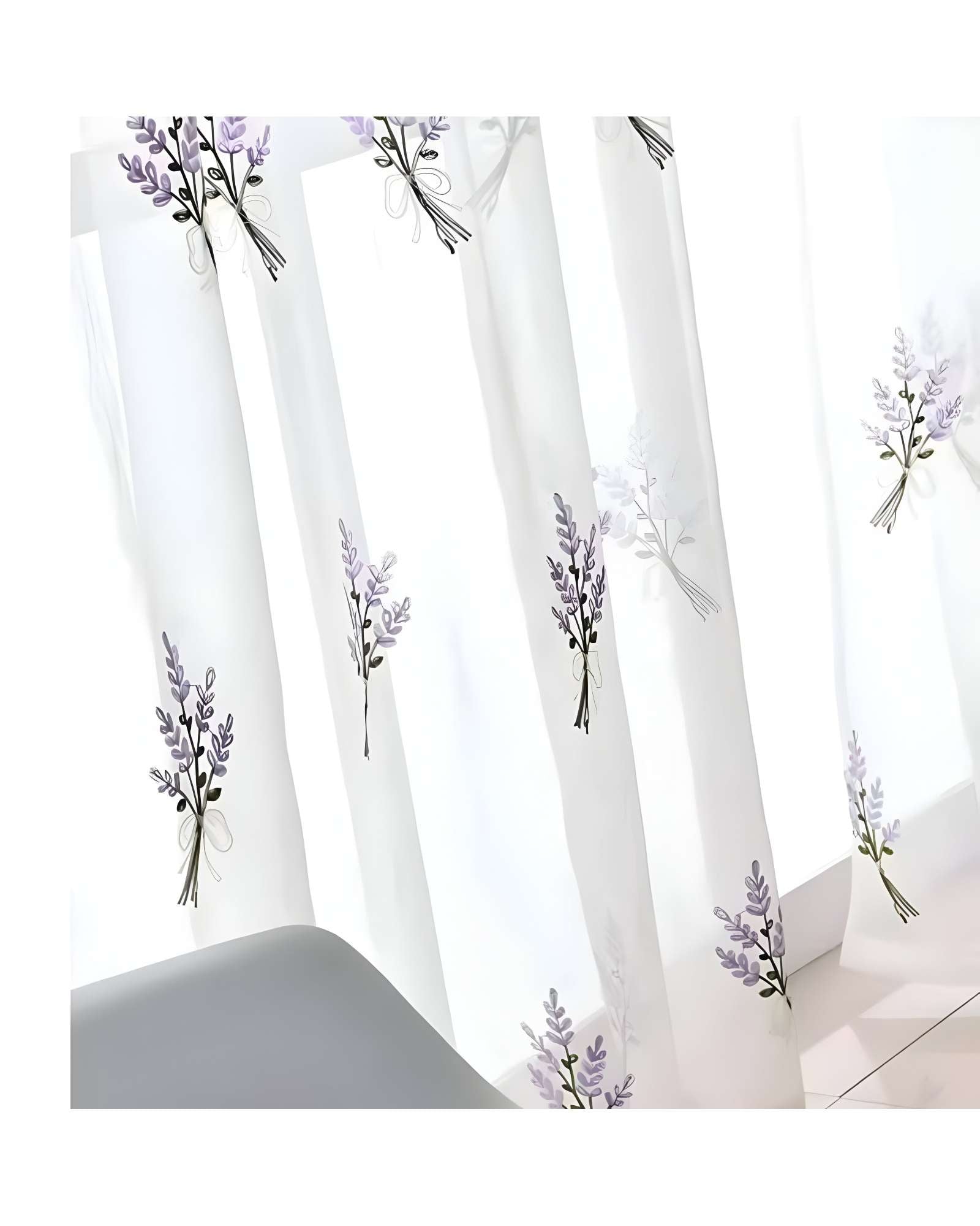 VISILLOS BORDADOS LAVANDA 140X230 CM 2 PAÑOS - 1