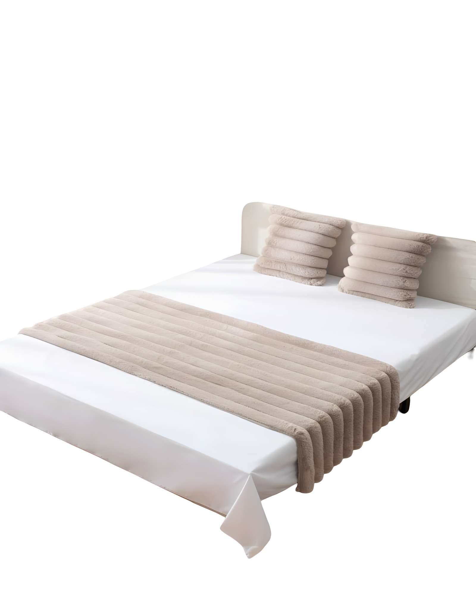 JUEGO DE PIECERA CON DOS FUNDAS DE COJIN MODELO LINEAL KING CAFE - 1
