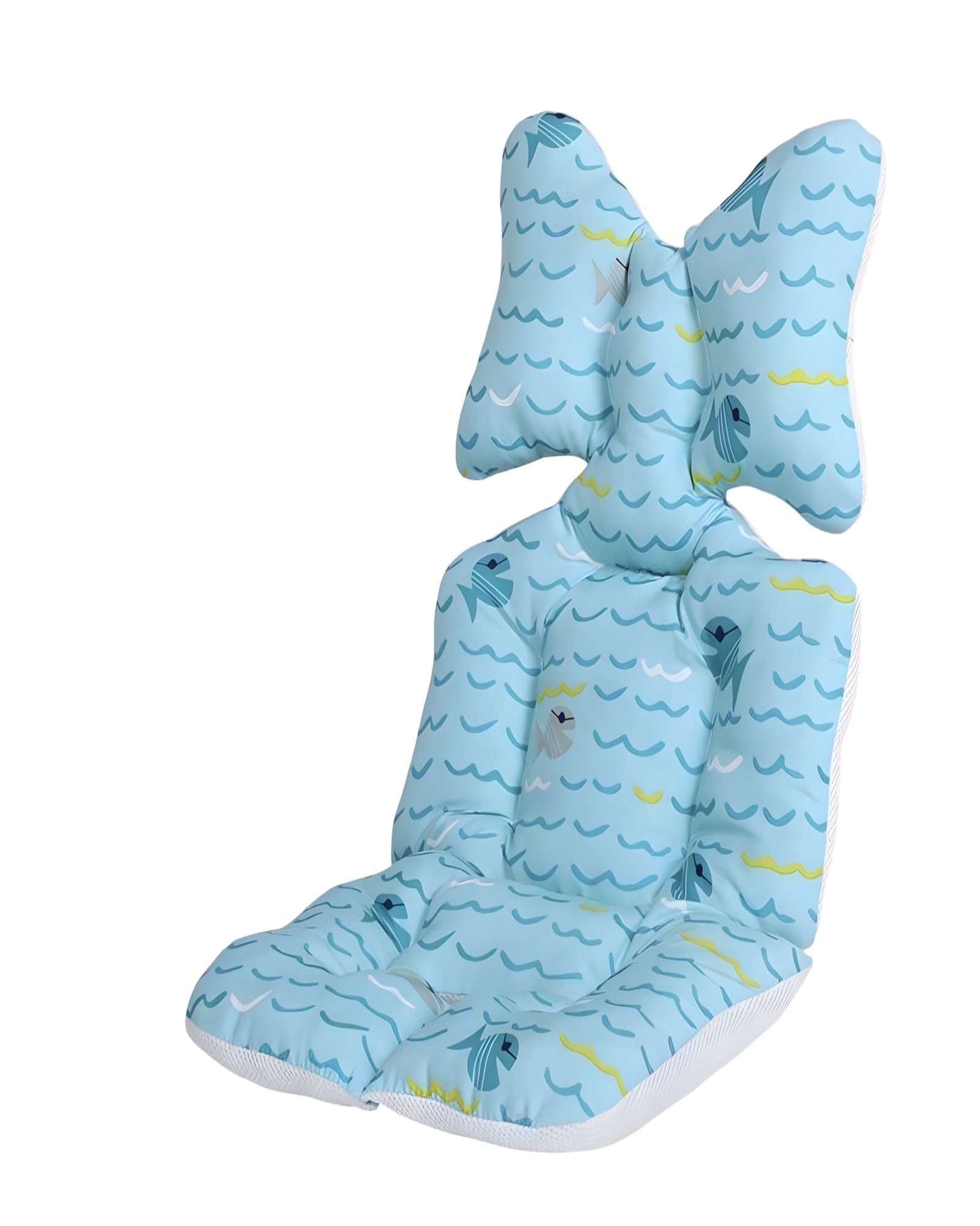 COJIN BEBE ACOLCHADO PARA COCHES O SILLA DE AUTOS CELESTE - 1