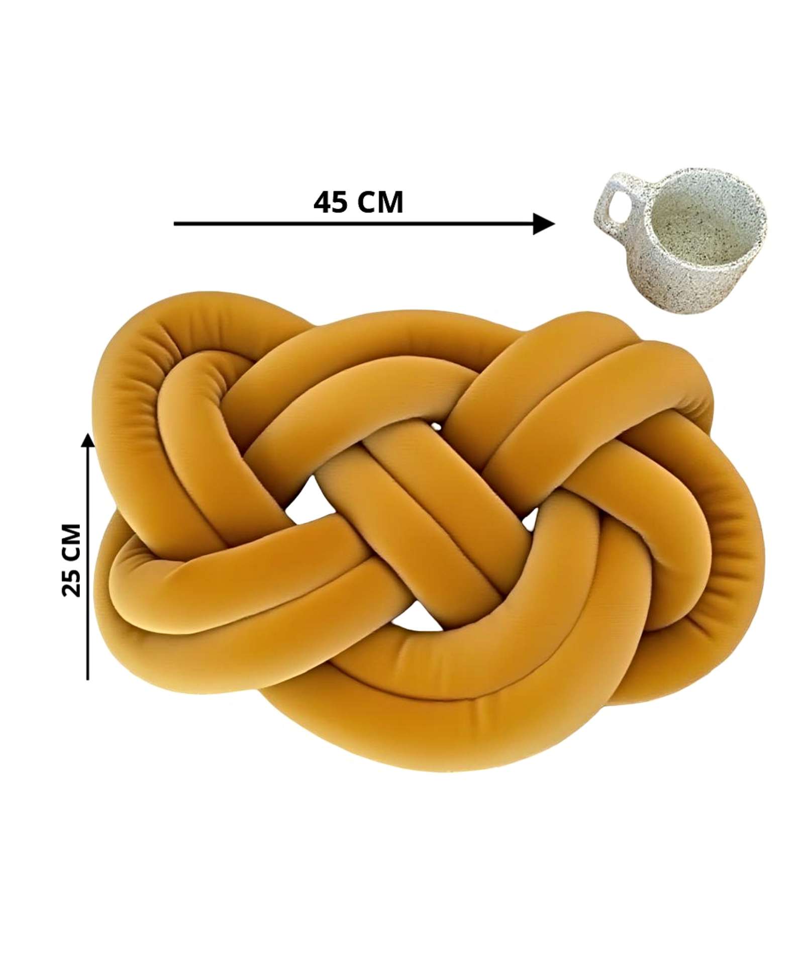 COJIN NUDO GRANDE MOSTAZA 45 CM - 2