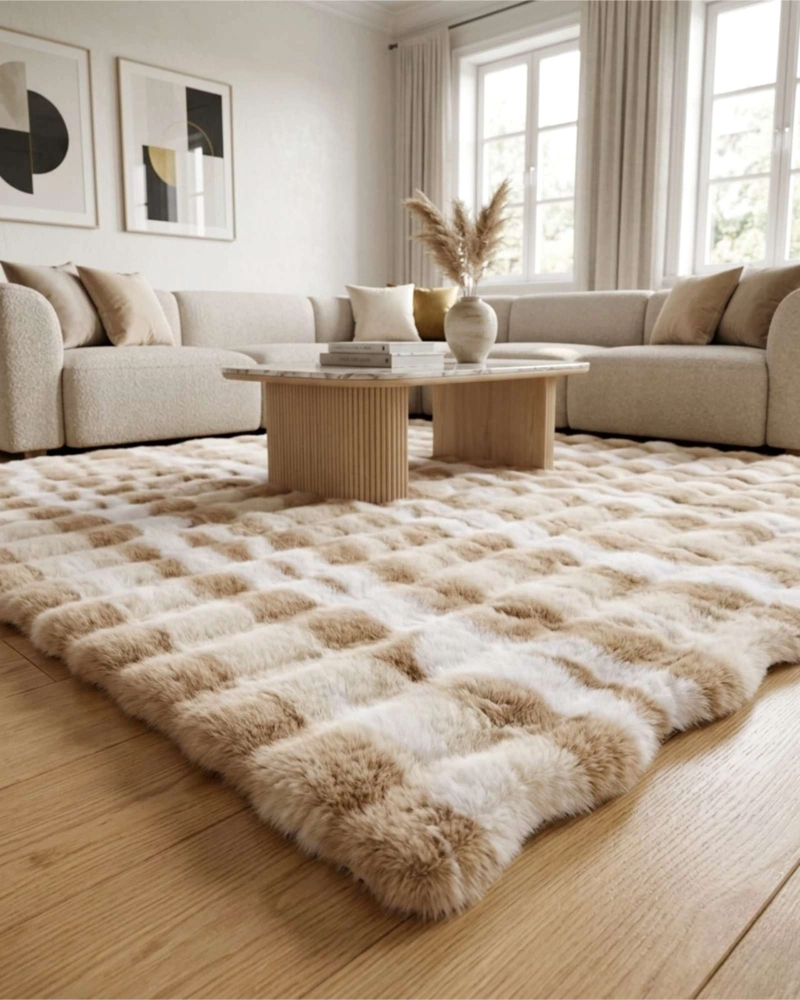 ALFOMBRA MULLIDA DE PELUCHE SINTE TICO 120X180CM - 1