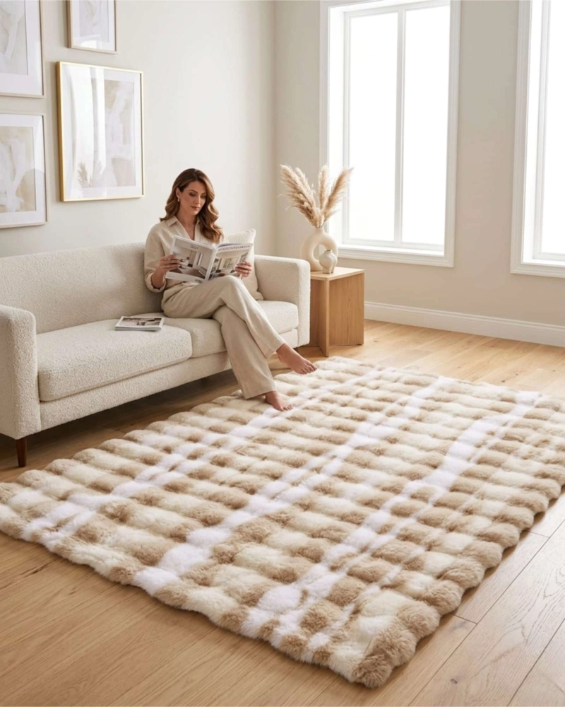 ALFOMBRA MULLIDA DE PELUCHE SINTE TICO 120X180CM - 2