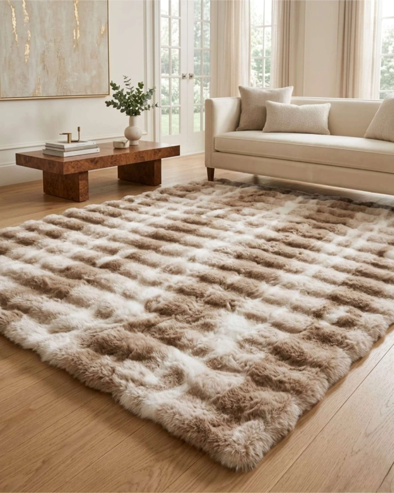 ALFOMBRA MULLIDA DE PELUCHE SINTE TICO 120X180CM - 1