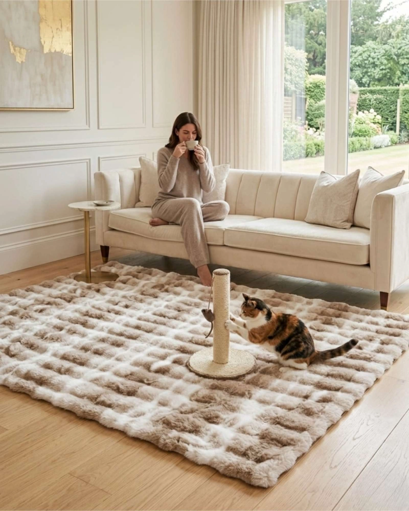 ALFOMBRA MULLIDA DE PELUCHE SINTE TICO 120X180CM - 2