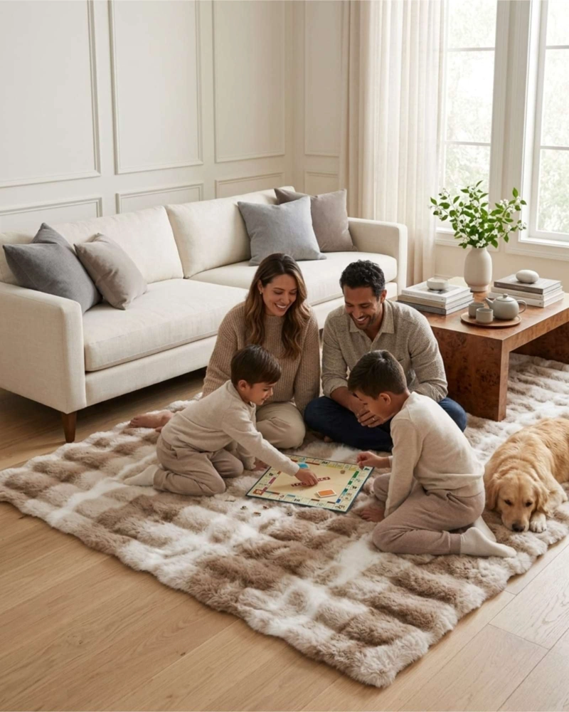 ALFOMBRA MULLIDA DE PELUCHE SINTE TICO 120X180CM - 3