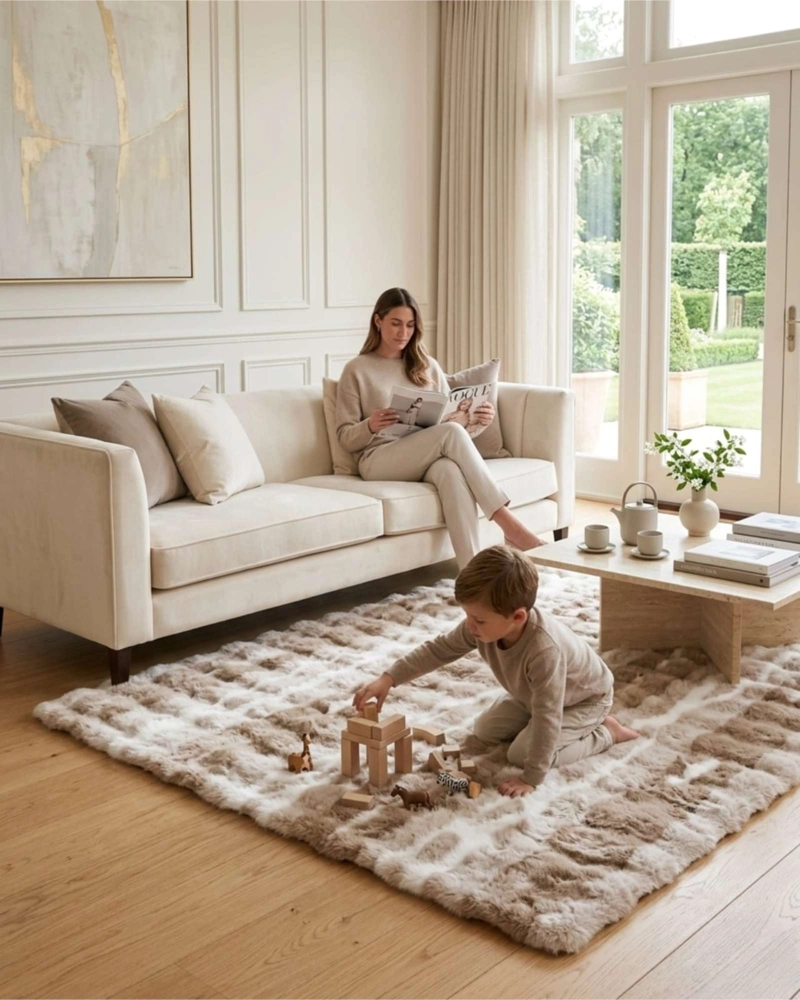 ALFOMBRA MULLIDA DE PELUCHE SINTE TICO 120X180CM - 4