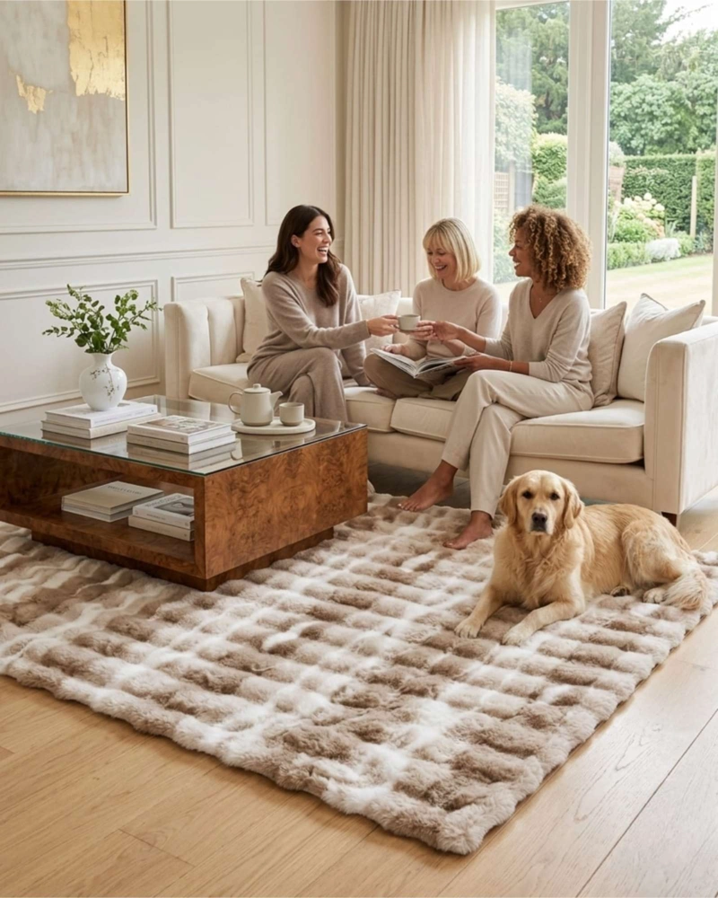 ALFOMBRA MULLIDA DE PELUCHE SINTE TICO 120X180CM - 5