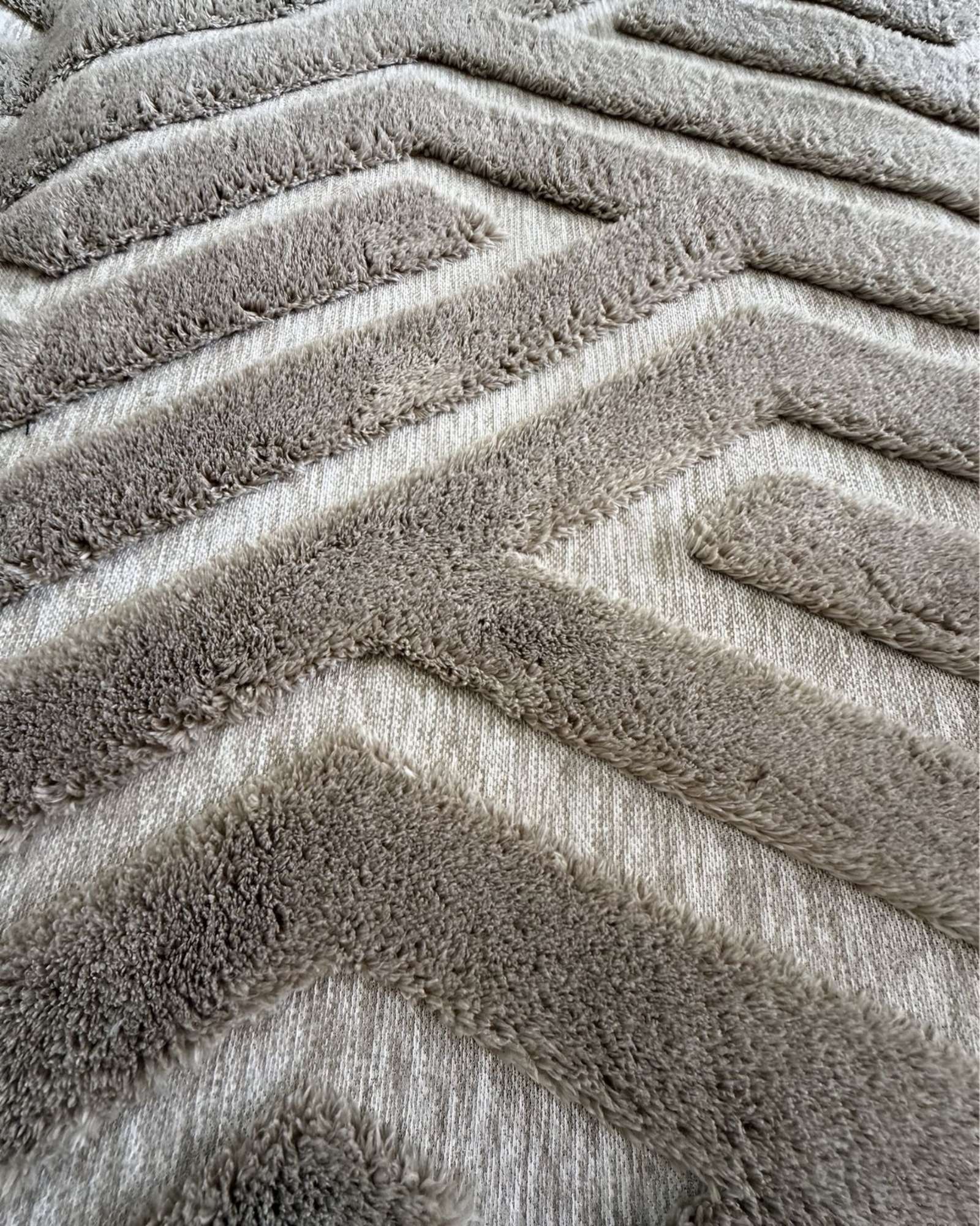 ALFOMBRA LIVING COMEDOR DISEÑO GEOMETRICO 160X200CM BEIGE OSCURO - 4