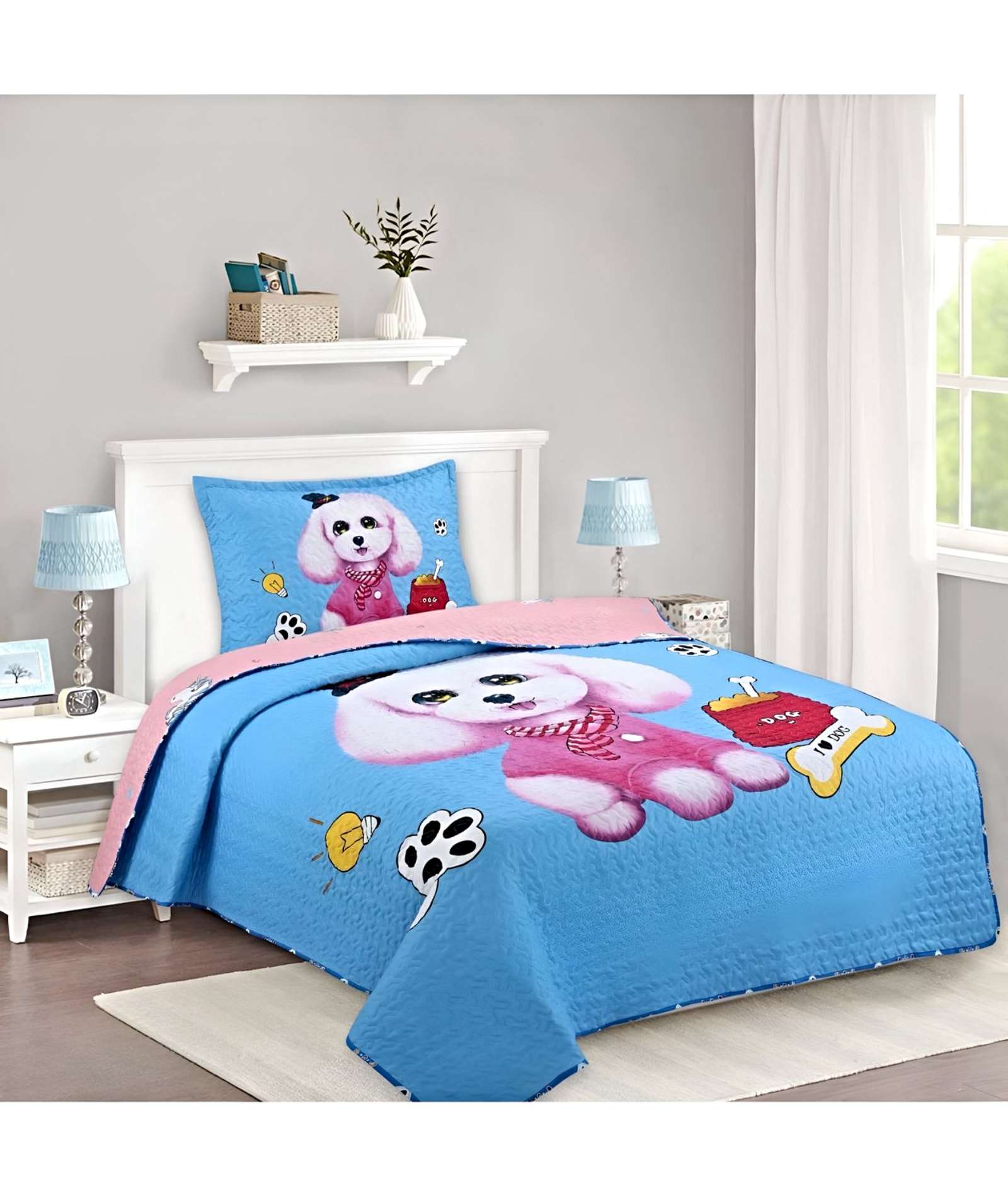 COBERTOR COLCHA QUILT VERANO PLAZA Y MEDIA - 3