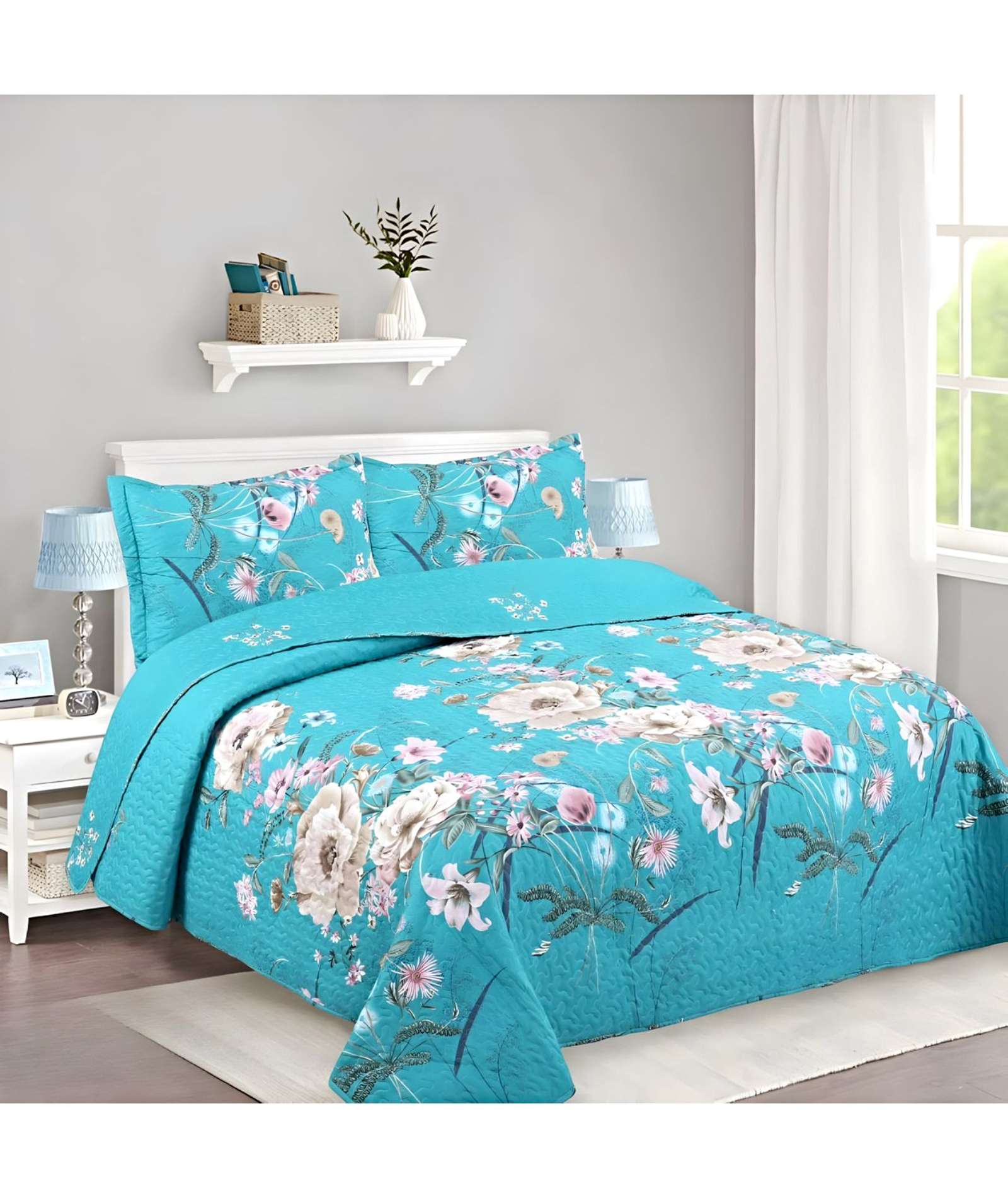 COBERTOR COLCHA QUILT VERANO 2 PLAZAS - 3