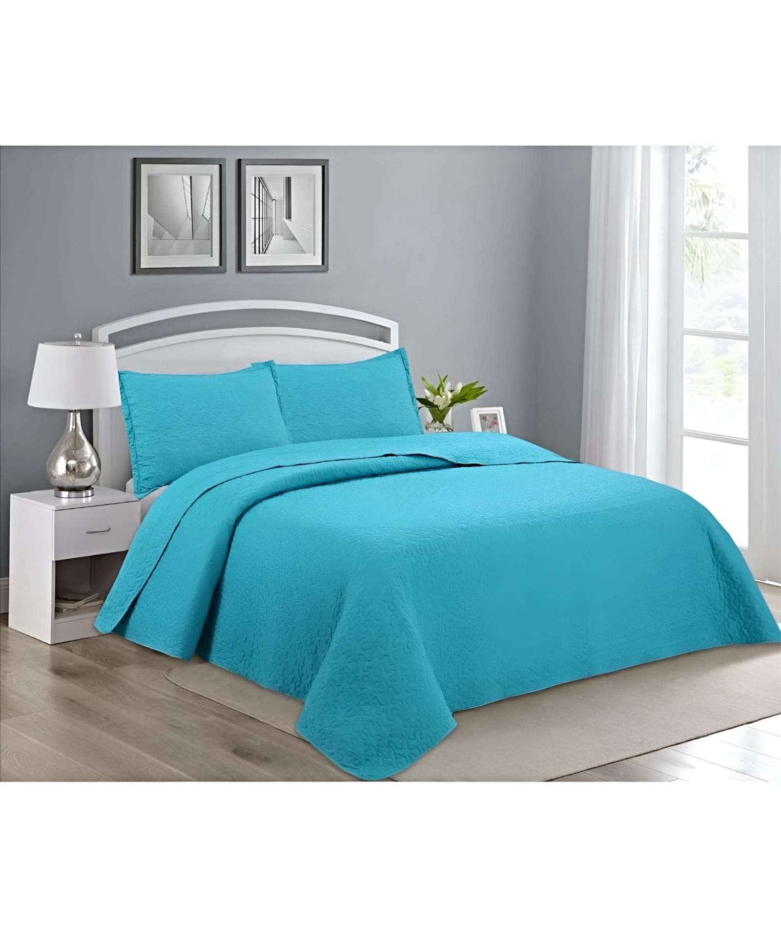 COBERTOR COLCHA QUILT VERANO PLAZA Y MEDIA - 3