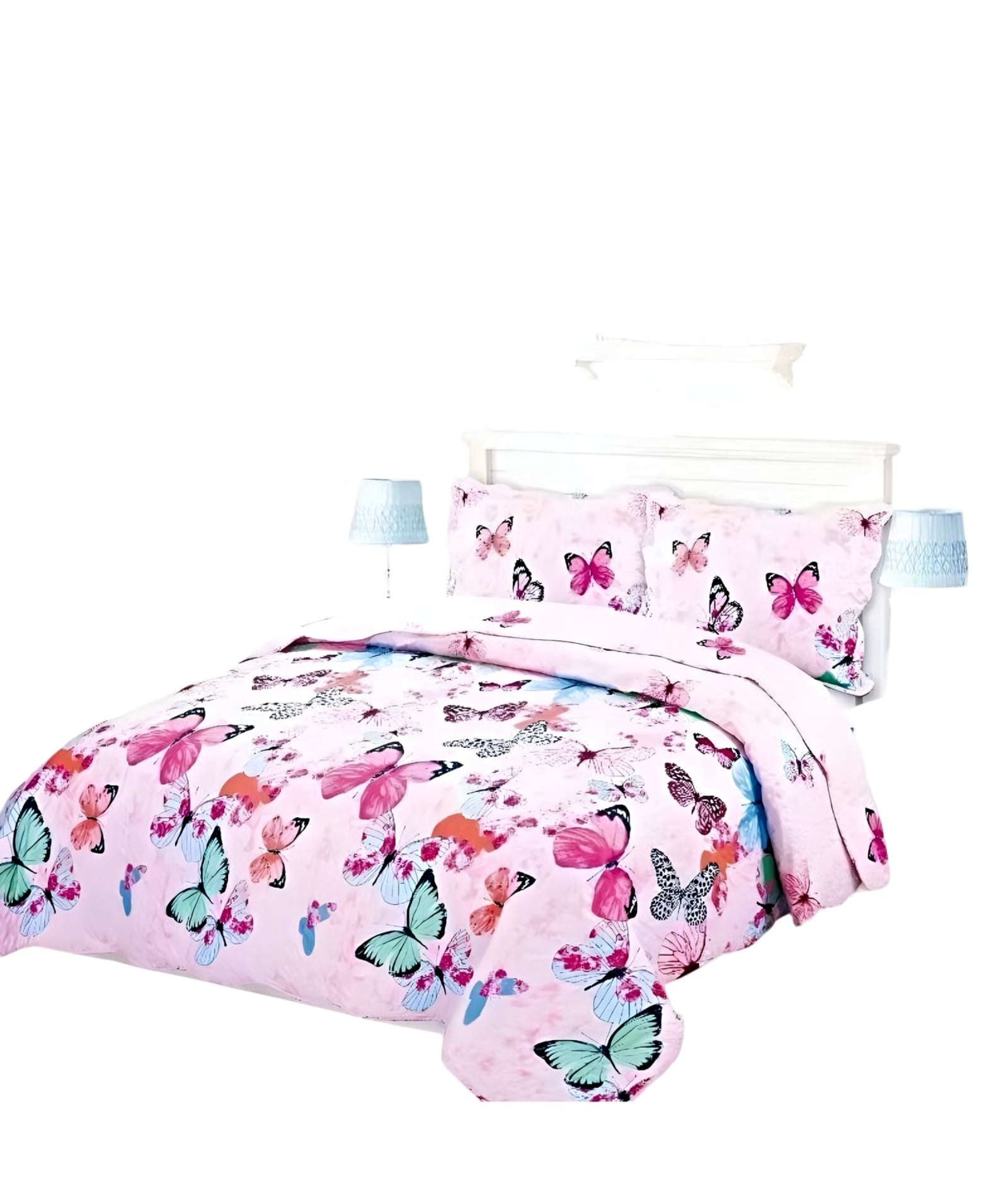 COBERTOR COLCHA QUILT VERANO PLAZA Y MEDIA - 1