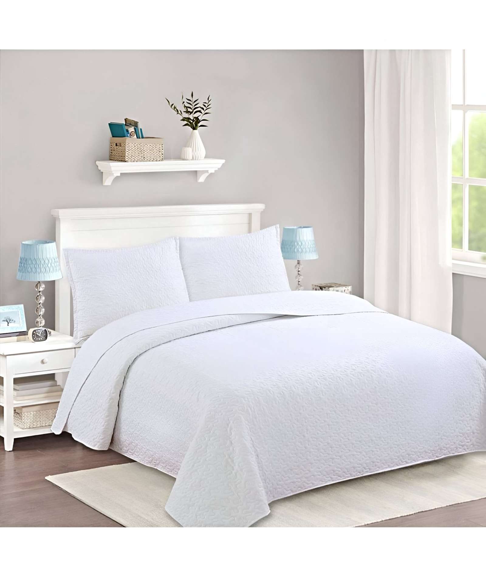 COBERTOR COLCHA QUILT VERANO PLAZA Y MEDIA - 3