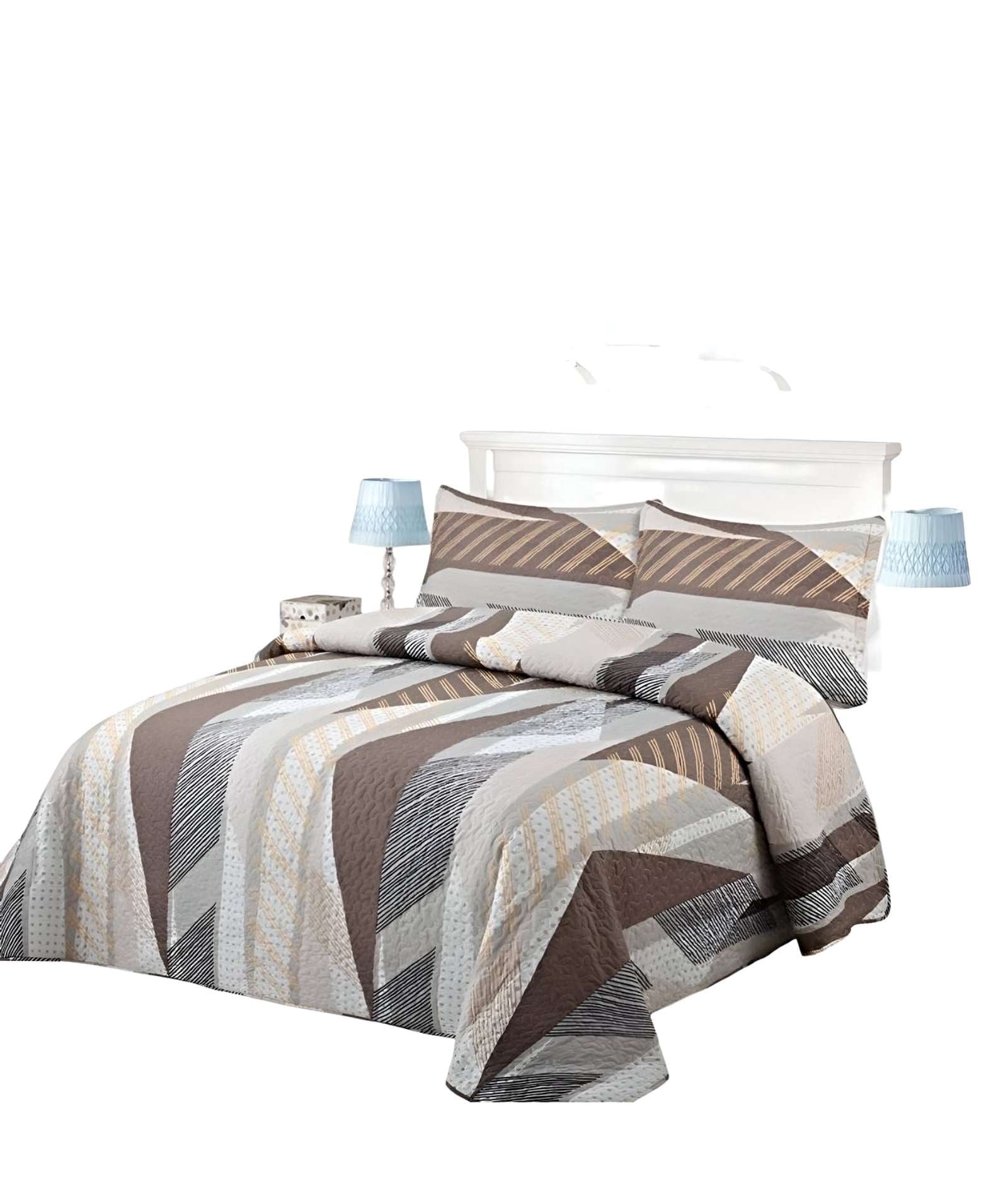 COBERTOR COLCHA QUILT VERANO 2 PLAZAS - 1