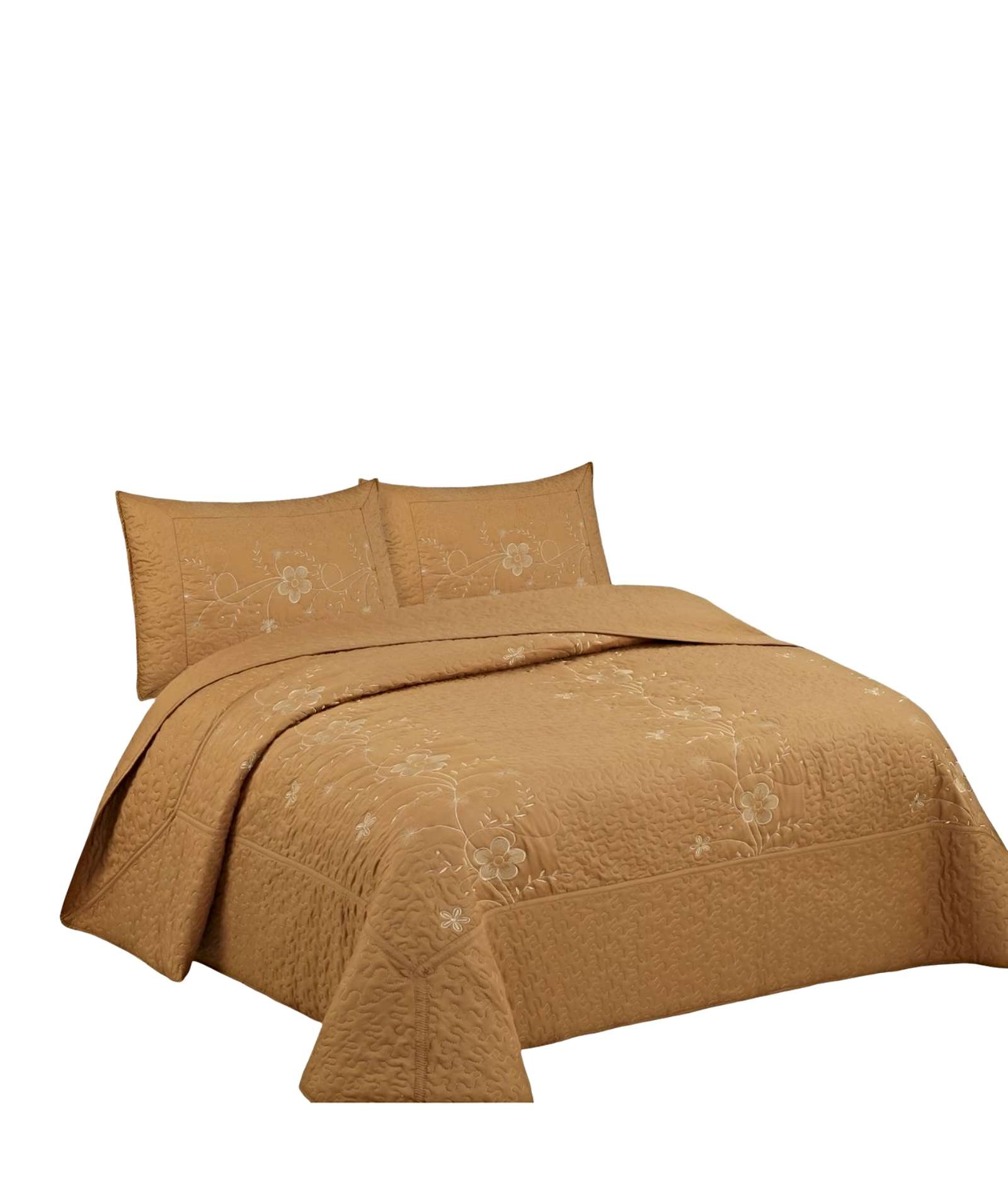COBERTOR COLCHA QUILT VERANO 2 PLAZAS BORDADO - 2