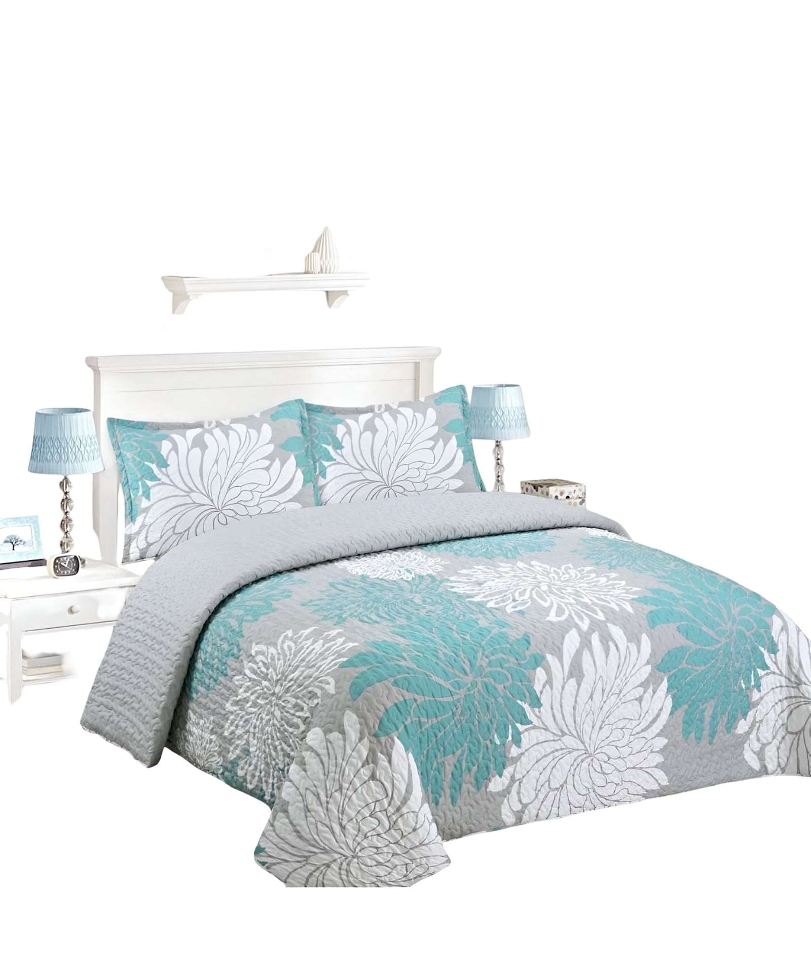 COBERTOR COLCHA QUILT VERANO 2 PLAZAS - 1
