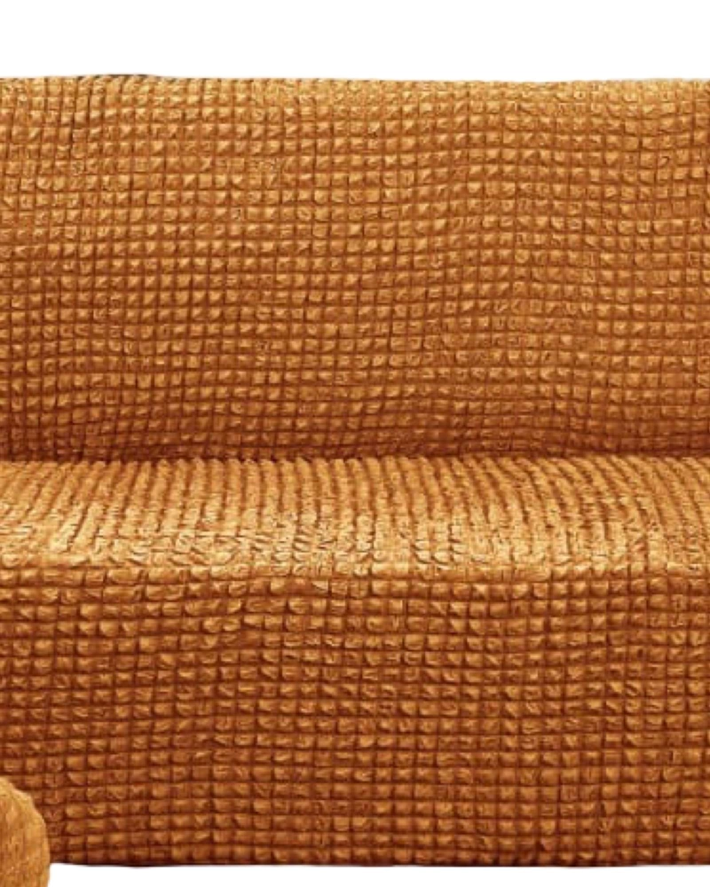 SET DE FUNDAS DE SOFA 3+1+1 - MODELO CUADRILLE MOSTAZA - 3