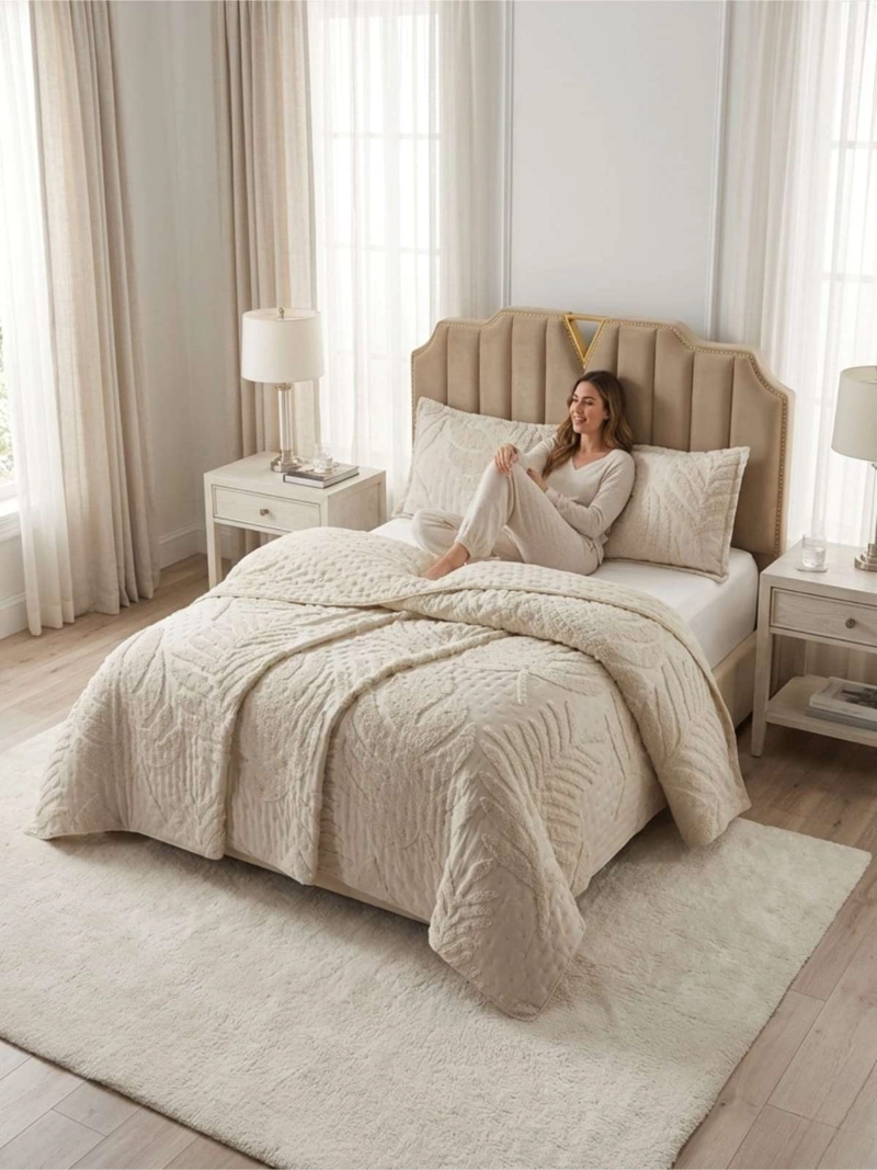 QUILT  GEOME TRICO DE VERANO LIVIANO  KING / SUPER KING TUFTING SERIE 3 - 6