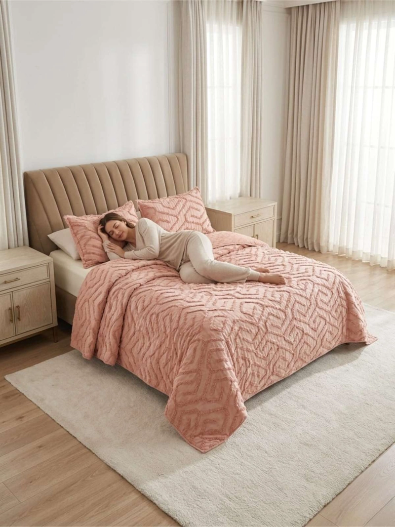 QUILT  GEOME TRICO DE VERANO LIVIANO  KING / SUPER KING TUFTING - 6