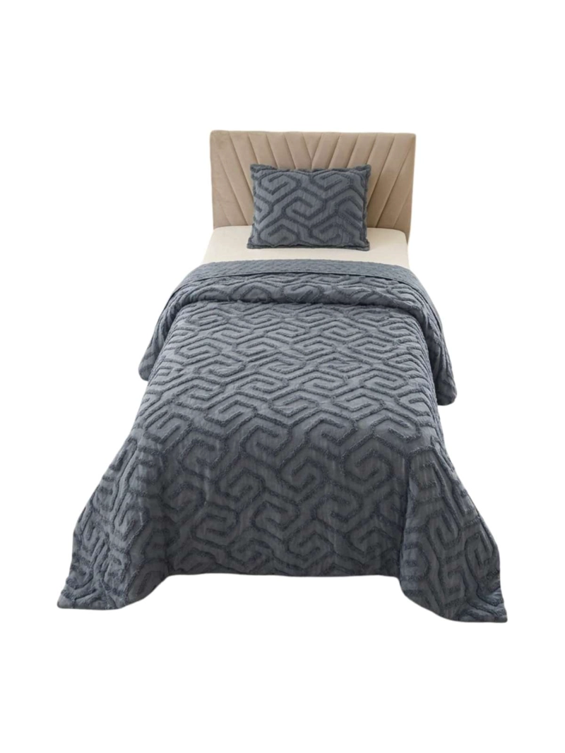QUILT  GEOME TRICO DE VERANO LIVIANO  1,5 PLAZA TUFTING - 3
