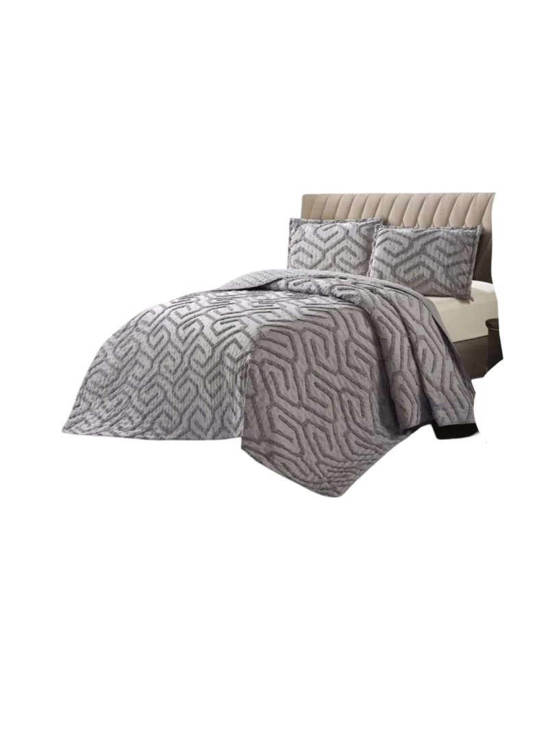 QUILT  GEOME TRICO DE VERANO LIVIANO  2 PLAZA TUFTING - 3